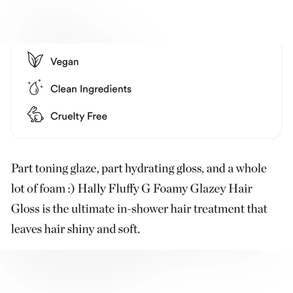 $10❤️‍🔥 ONLY 1! HALLY Fluffy G Foamy Glazy Hair Gloss BRASS-OFF BLONDE 👩🏼 NEW - Picture 7 of 9